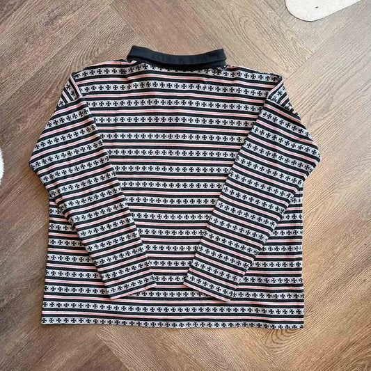 Chrome Hearts Button Up Black Grey Monogram Jumper