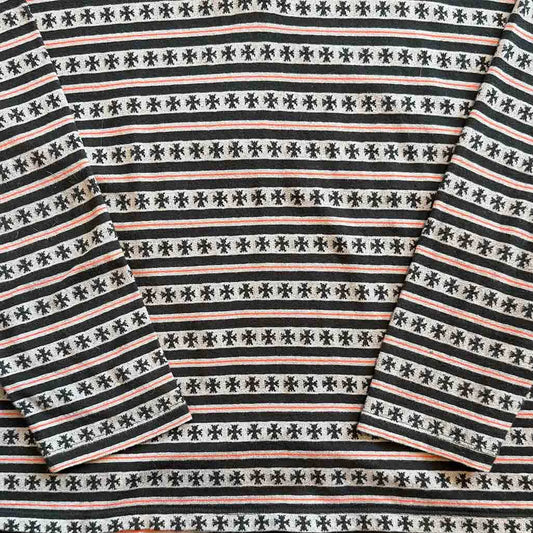Chrome Hearts Button Up Black Grey Monogram Jumper
