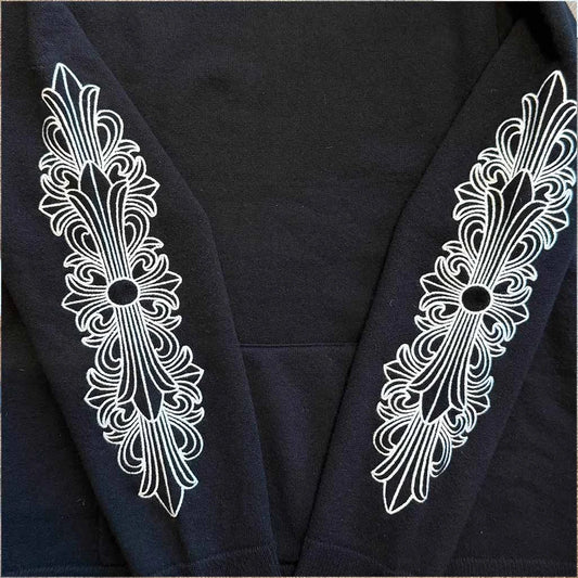 Chrome Hearts Cashmere Floral Pullover Hoodie
