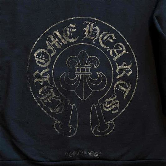 Chrome Hearts Cannes Exclusive Black Fleur Horseshoe Hoodie