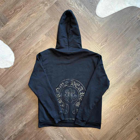 Chrome Hearts Cannes Exclusive Black Fleur Horseshoe Hoodie