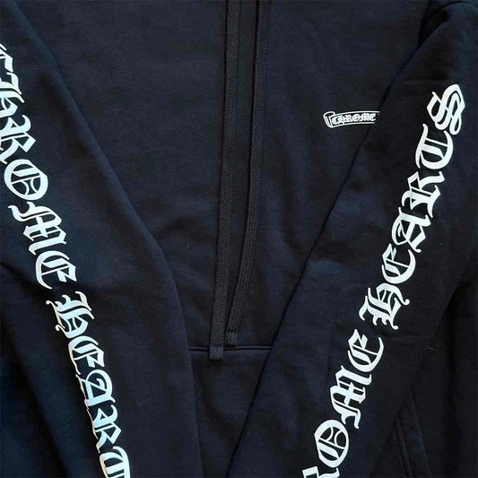 Chrome Hearts Scroll Pullover Hoodie Black White