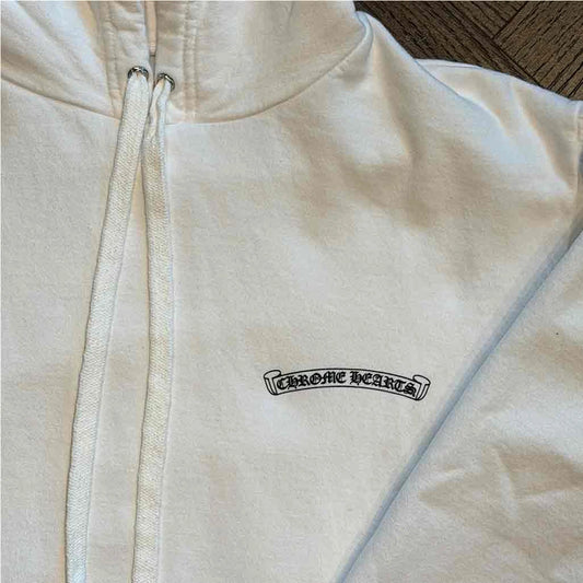 Chrome Hearts St Barths Exclusive Anchor Pullover Hoodie White