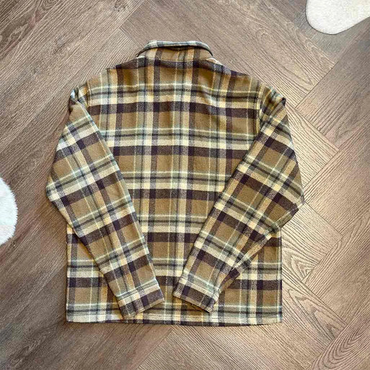 Chrome Hearts Wool Checked Overshirt Khaki