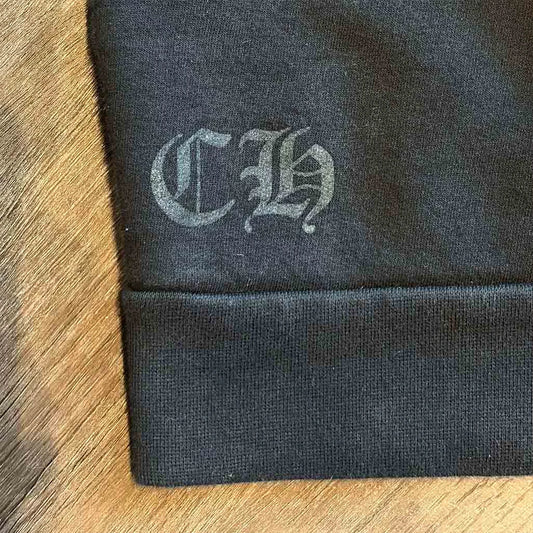Chrome Hearts Black Floral Horseshoe Sweatshirt