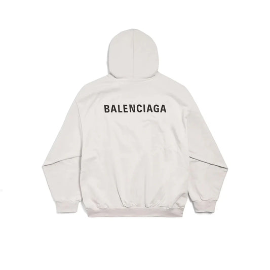 Balenciaga New Back Medium Fit Hoodie – Off White