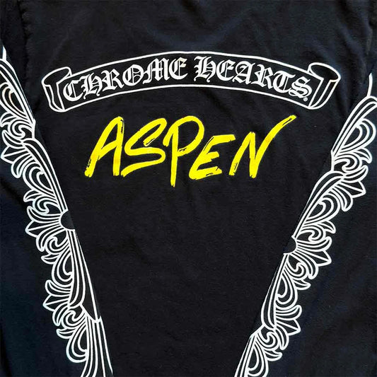 Chrome Hearts Floral Aspen Long Sleeve T-Shirt Black White