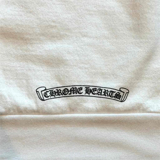 Chrome Hearts St Barths Exclusive Anchor Pullover Hoodie White Blue