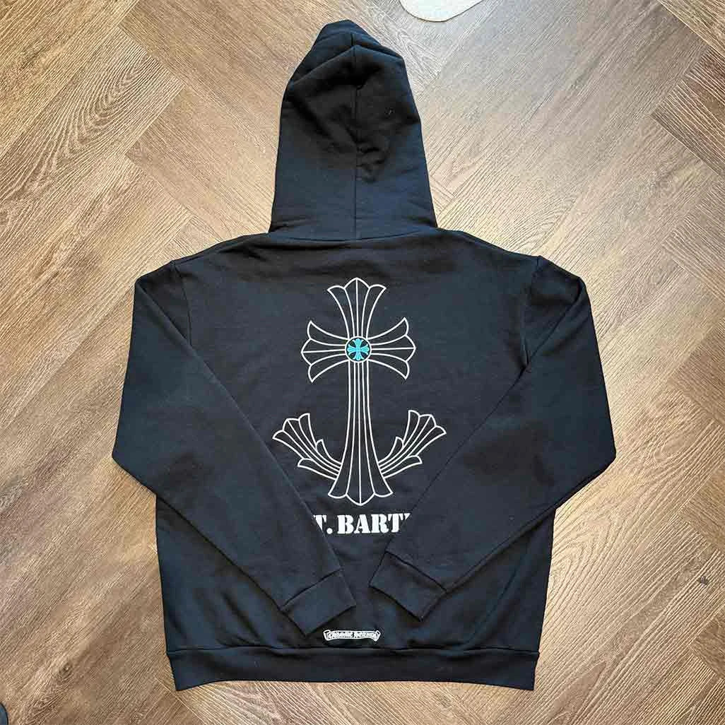 Chrome Hearts St Barths Exclusive Anchor Pullover Hoodie Black Blue