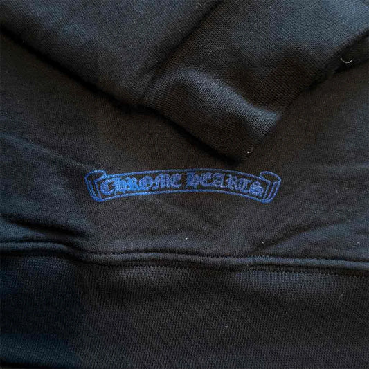 Chrome Hearts Full-Zip Thermal Hoodie Black Blue
