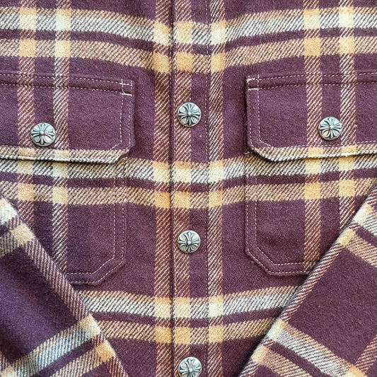 Chrome Hearts Plaid Sherpa Jacket Red & Beige