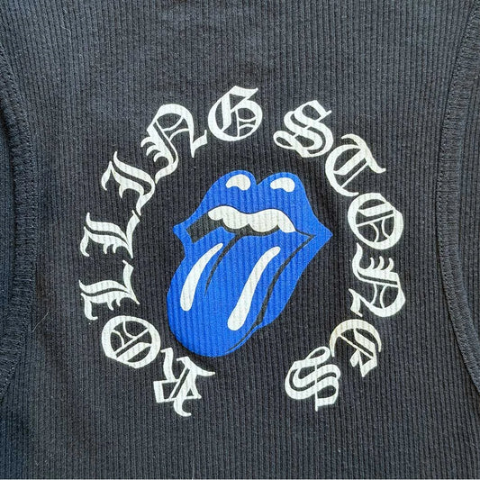 Chrome Hearts Rolling Stones Rib Tank Top Black Blue