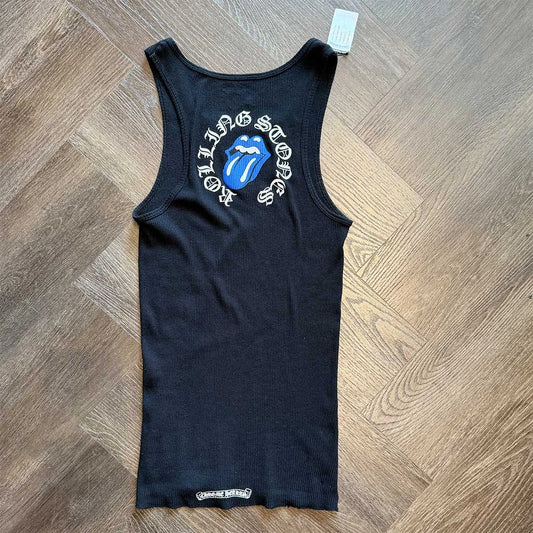 Chrome Hearts Rolling Stones Rib Tank Top Black Blue