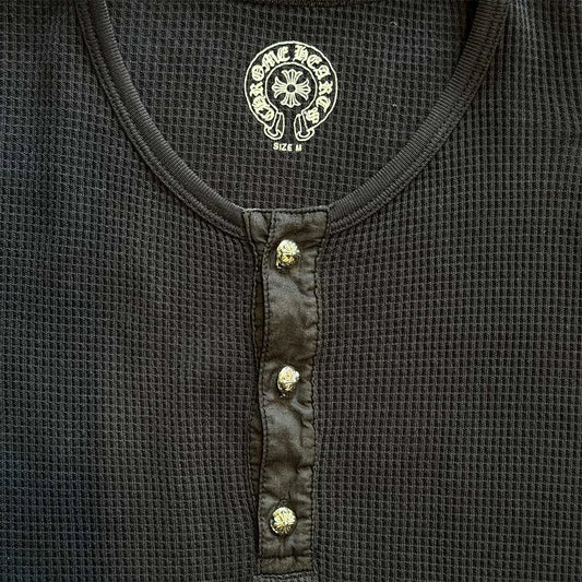 Chrome Hearts Waffle Scroll Black Long Sleeve Top