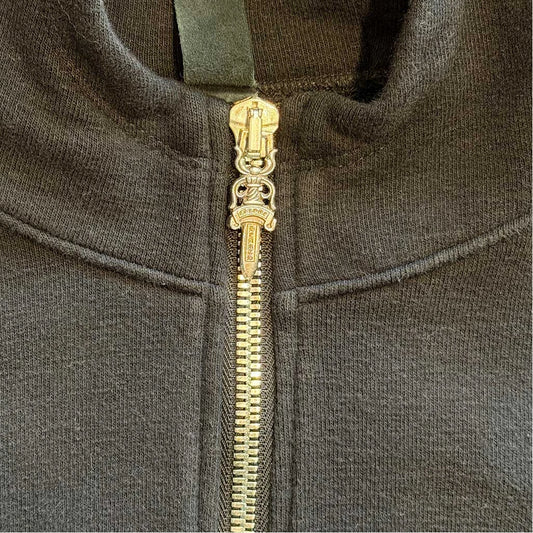 Chrome Hearts Black Full Zip Black Patch Hoodie