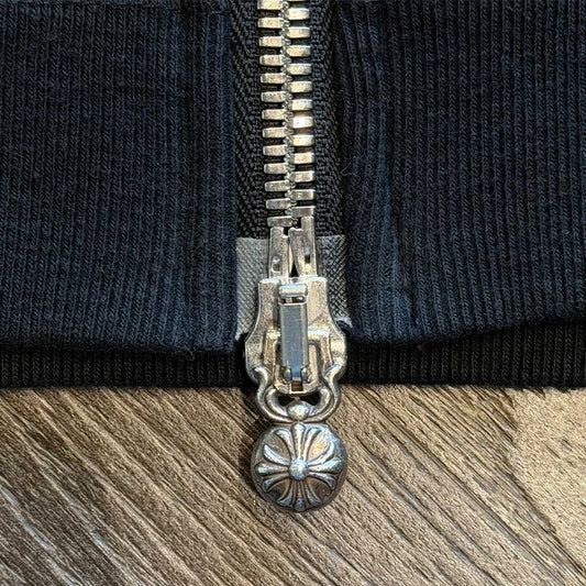 Chrome Hearts Black Full Zip Black Patch Hoodie