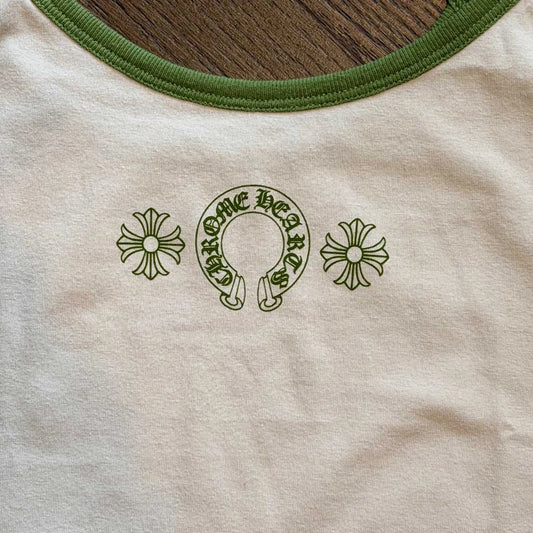 Chrome Hearts White Green Horseshoe Tank Top