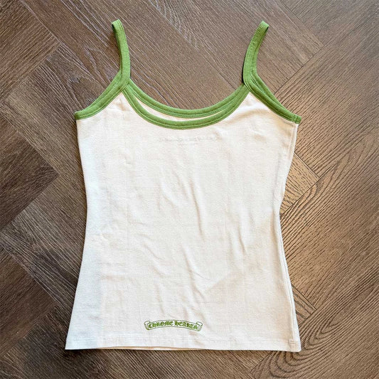 Chrome Hearts White Green Horseshoe Tank Top