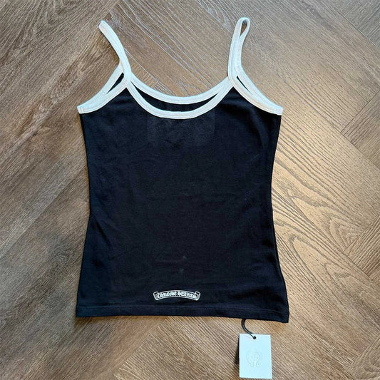 Chrome Hearts Black White Horseshoe Tank Top