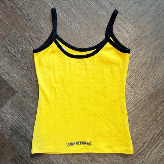 Chrome Hearts Yellow Black Horseshoe Tank Top