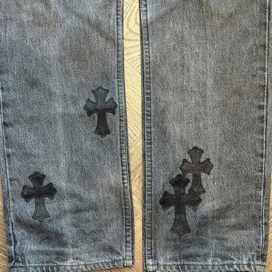 Chrome Hearts Grey Black Jeans 31