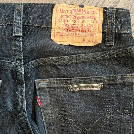 Chrome Hearts Grey Black Jeans 27