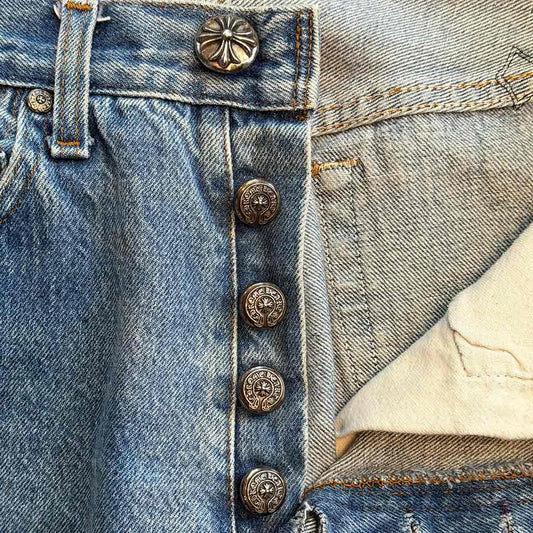 Chrome Hearts Galaxy Blue Jeans