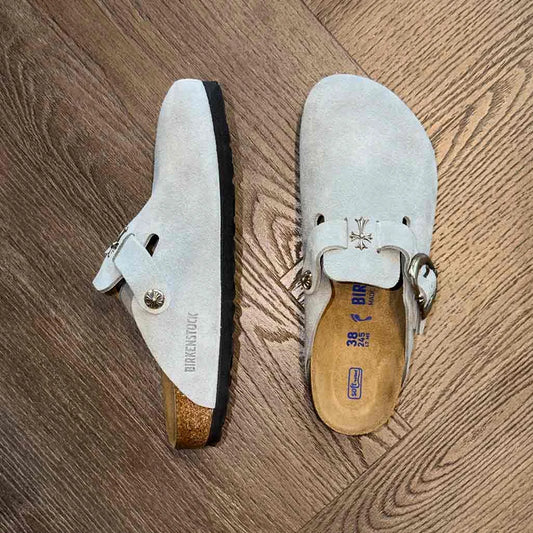 Chrome Hearts Birkenstocks Blue with Dagger