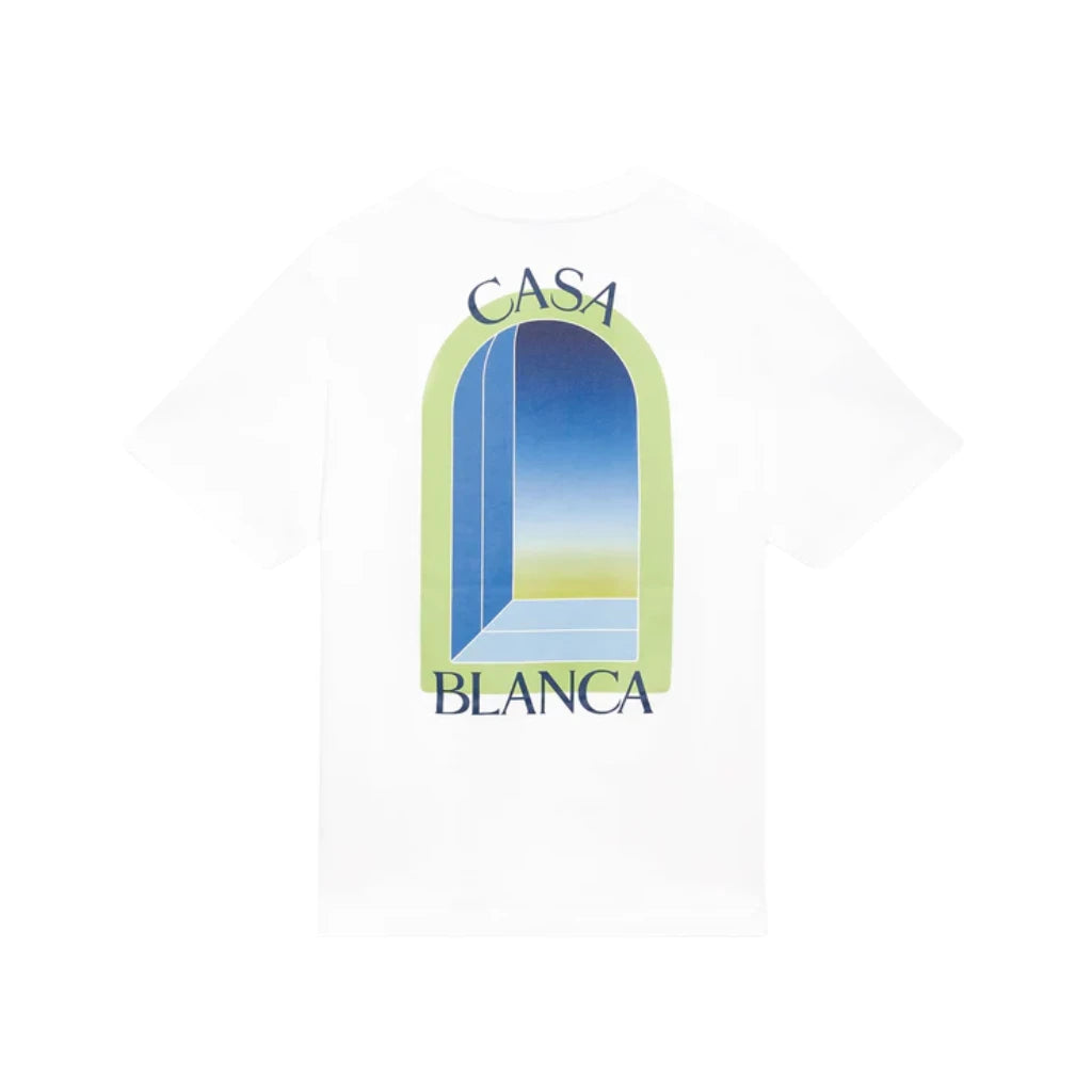 Casablanca White & Lime Arches Short Sleeve T-Shirt