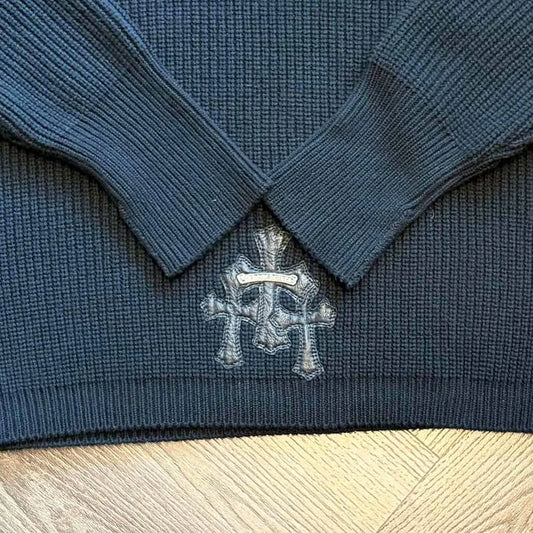 Chrome Hearts Cashmere Cross Patch Sweater