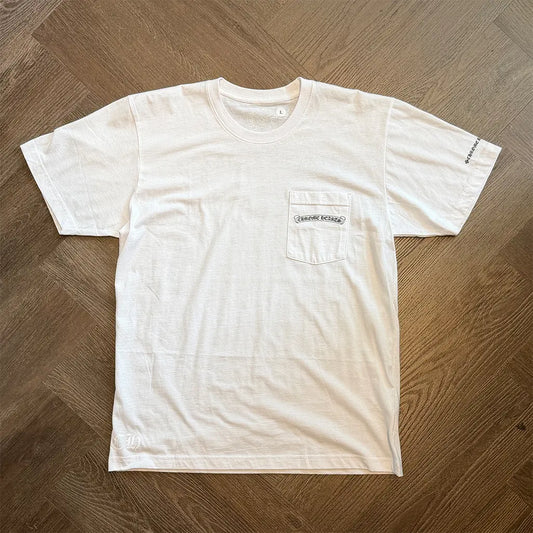 Chrome Hearts Scroll Logo Pocket T-shirt White