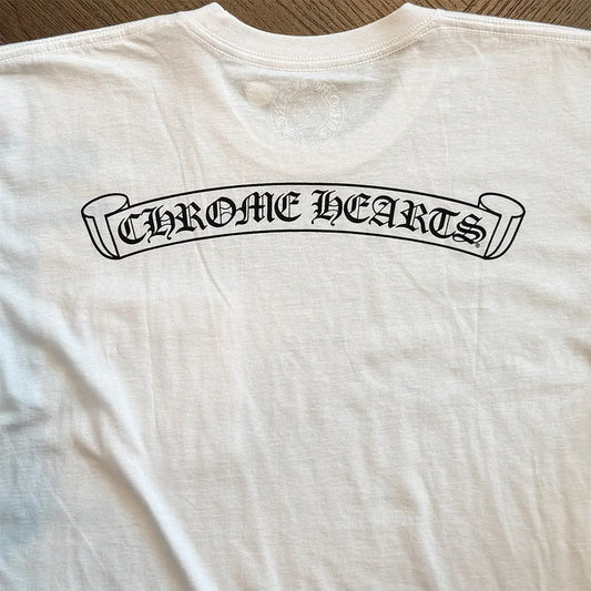 Chrome Hearts Scroll Logo Pocket T-shirt White