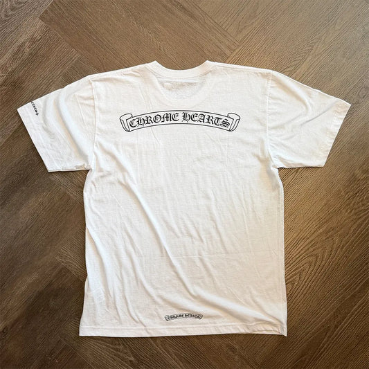Chrome Hearts Scroll Logo Pocket T-shirt White
