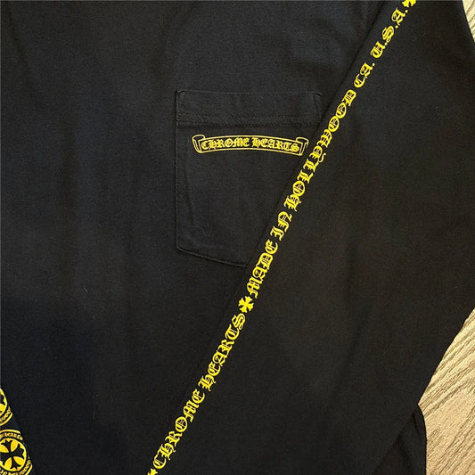 Chrome Hearts Cross Long-Sleeve 'Black/Yellow'