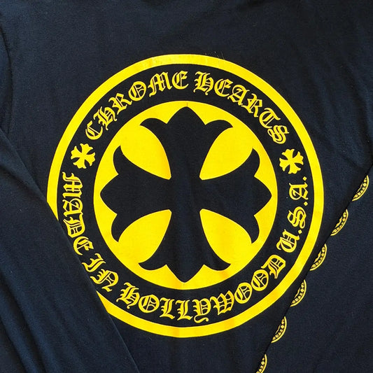 Chrome Hearts Cross Long-Sleeve 'Black/Yellow'