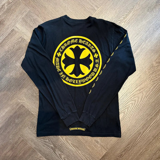 Chrome Hearts Cross Long-Sleeve 'Black/Yellow'