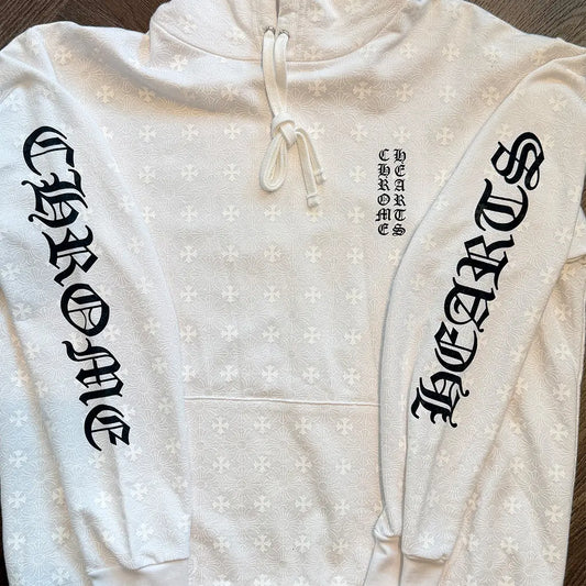 Chrome Hearts Plus Cross Horseshoe Hoodie 'White'