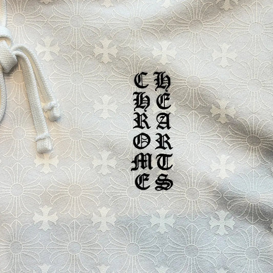 Chrome Hearts Plus Cross Horseshoe Hoodie 'White'