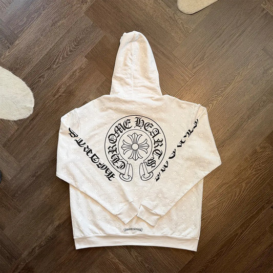 Chrome Hearts Plus Cross Horseshoe Hoodie 'White'