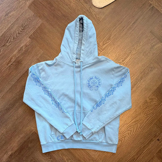 Chrome Hearts Miami Exclusive Horseshoe Hoodie 'Baby Blue'