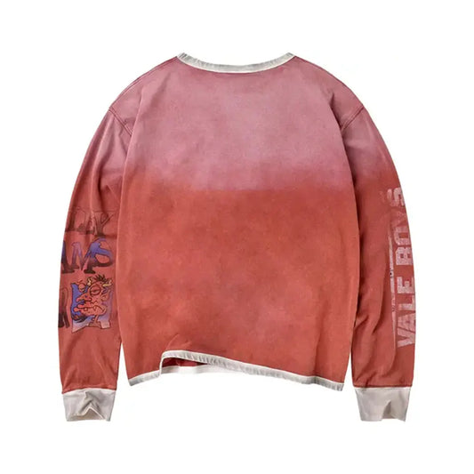 Vale Forever Hot Mess L/S - Faded Red/Pink