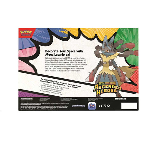 2026 Pokémon Mega Evolution Ascended Heroes Mega Lucario Premium Poster Collection
