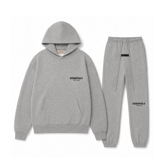 Fear of God Essentials Dark Oatmeal Hoodie & Sweatpant Set