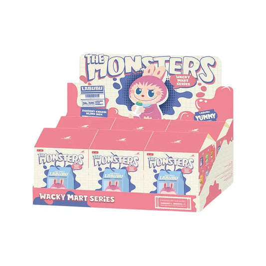 Pop Mart Labubu The Monsters Wacky Mart Series Squishy Charm Sealed Case (6 Blind Box)