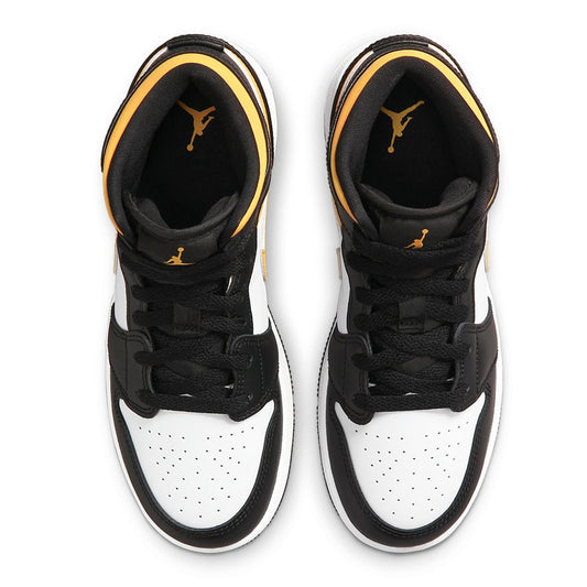 Air Jordan 1 Mid White Pollen Black GS