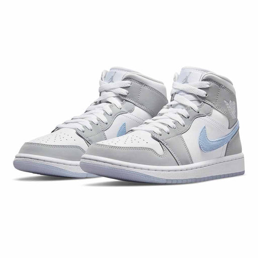 Air Jordan 1 Mid Wolf Grey Aluminum W