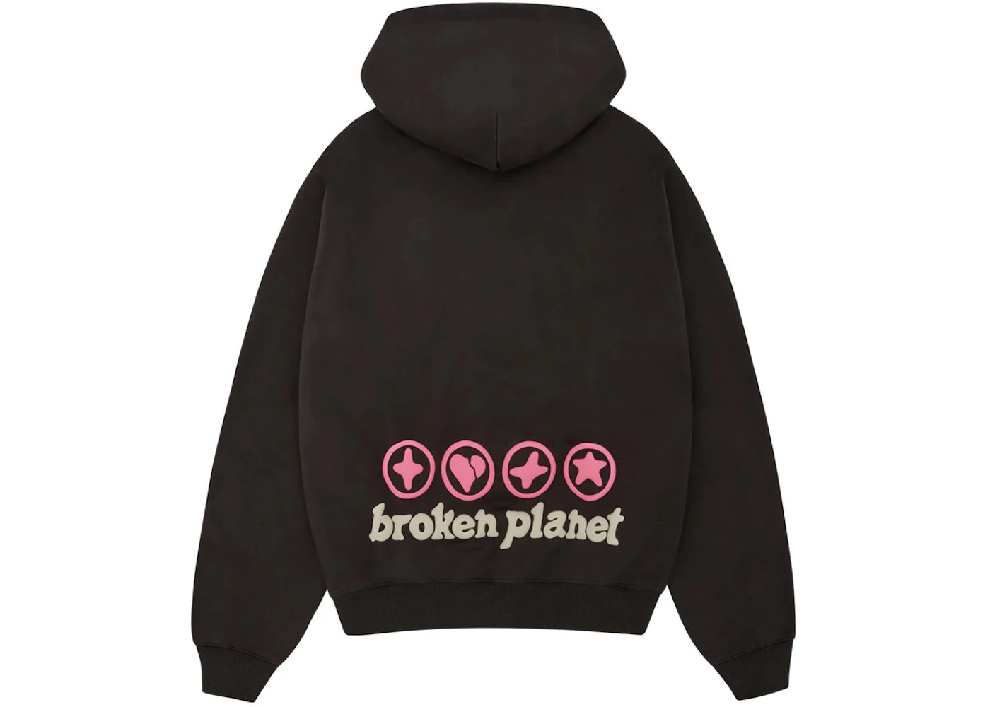 Broken Planet Hearts Hoodie Soot Black - 3