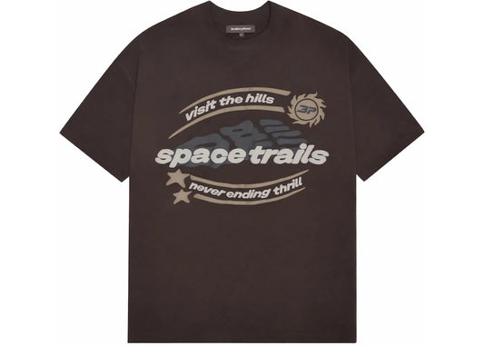 Broken Planet Space Trails T-shirt Mocha Brown - 1