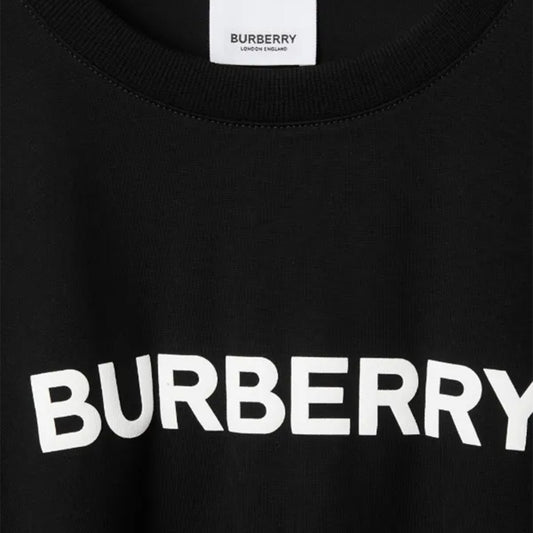 Burberry Oversized Logo-Print Cotton-Jersey T-Shirt Black