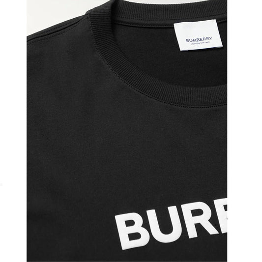 Burberry Oversized Logo-Print Cotton-Jersey T-Shirt Black